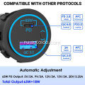 USB Port PD 65W USB CAR Charger QC3.0